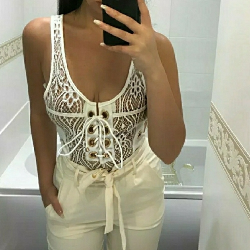 Last Large • Lace Up Bodysuit - Picture 2 of 5